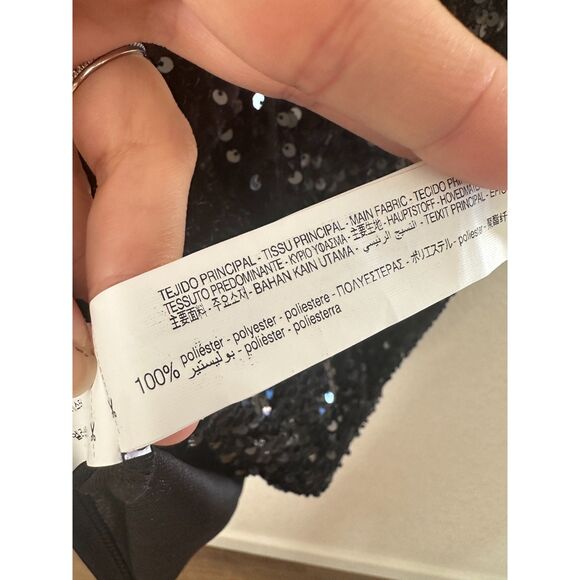 ZARA SEQUINED VELVET BLAZER DRESS NWT Size XS - Picture 12 of 15